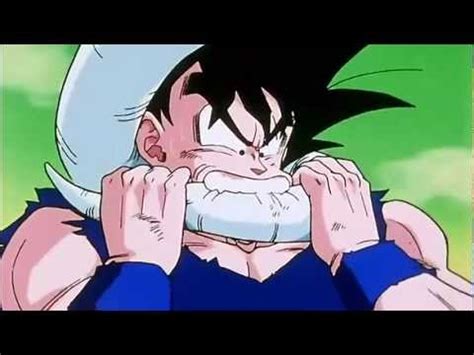 goku biting buu|goku bites frieza.